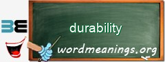 WordMeaning blackboard for durability